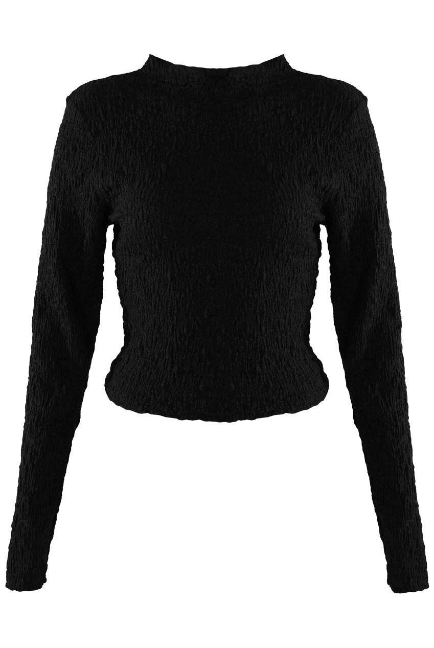 Textured Long Sleeve Top