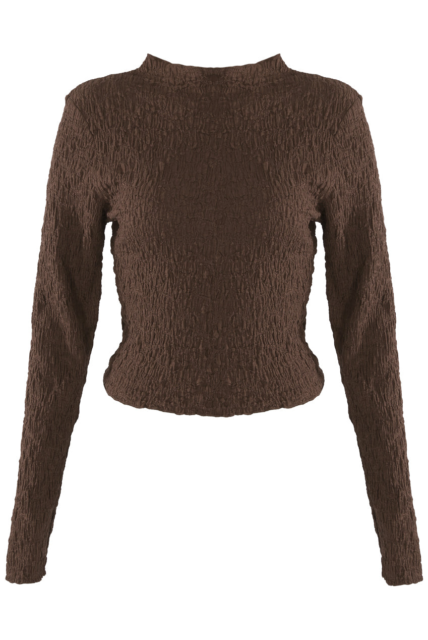 Textured Long Sleeve Top