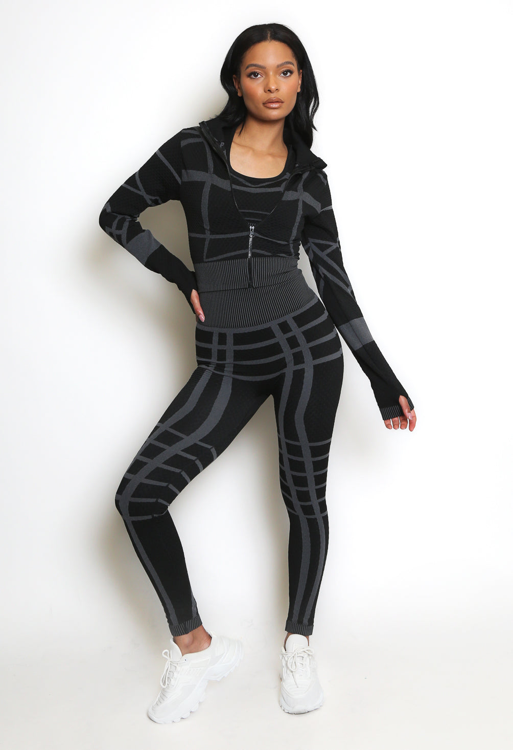 Printed Three Piece Gym set