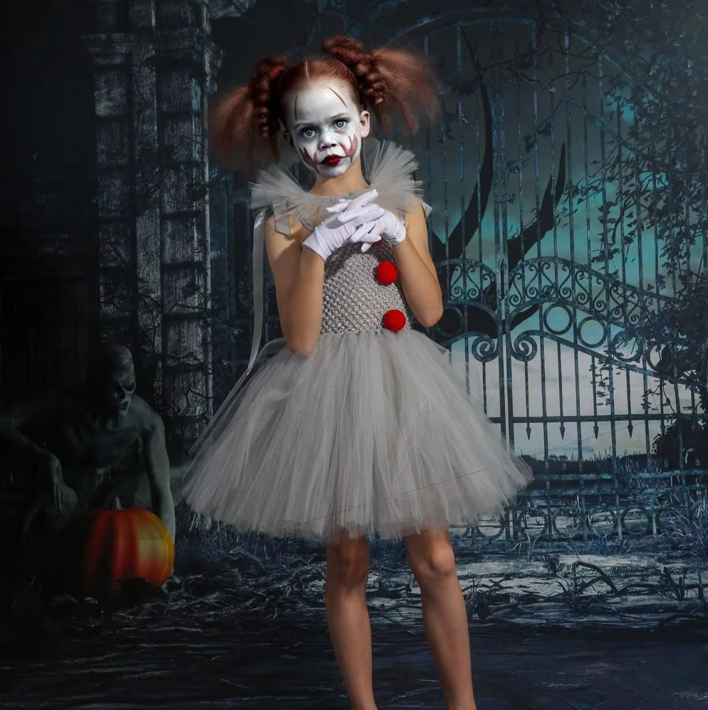 Girls Clown Costume