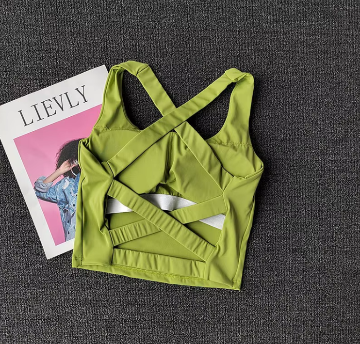 Padded Open Back Sports Bra