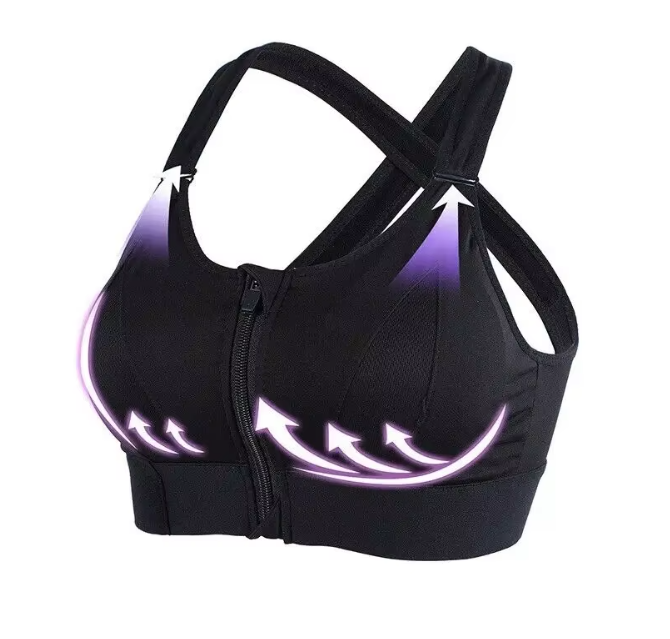 Supportive Zip Up Sports Bra