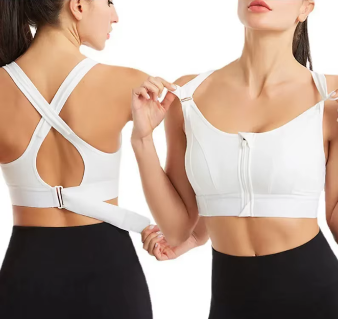 Supportive Zip Up Sports Bra