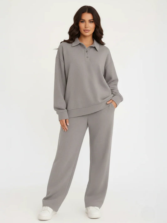 Light Interlock Rugby Top and Trouser Set