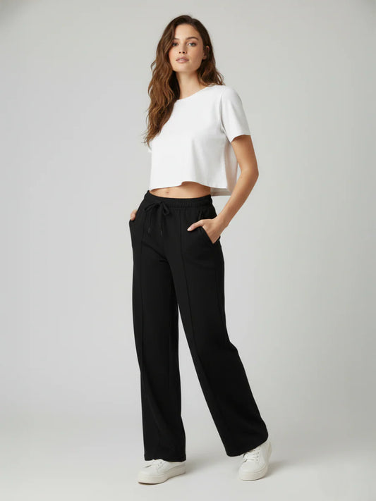 Loopback Seam Detail Wide Leg Jogger