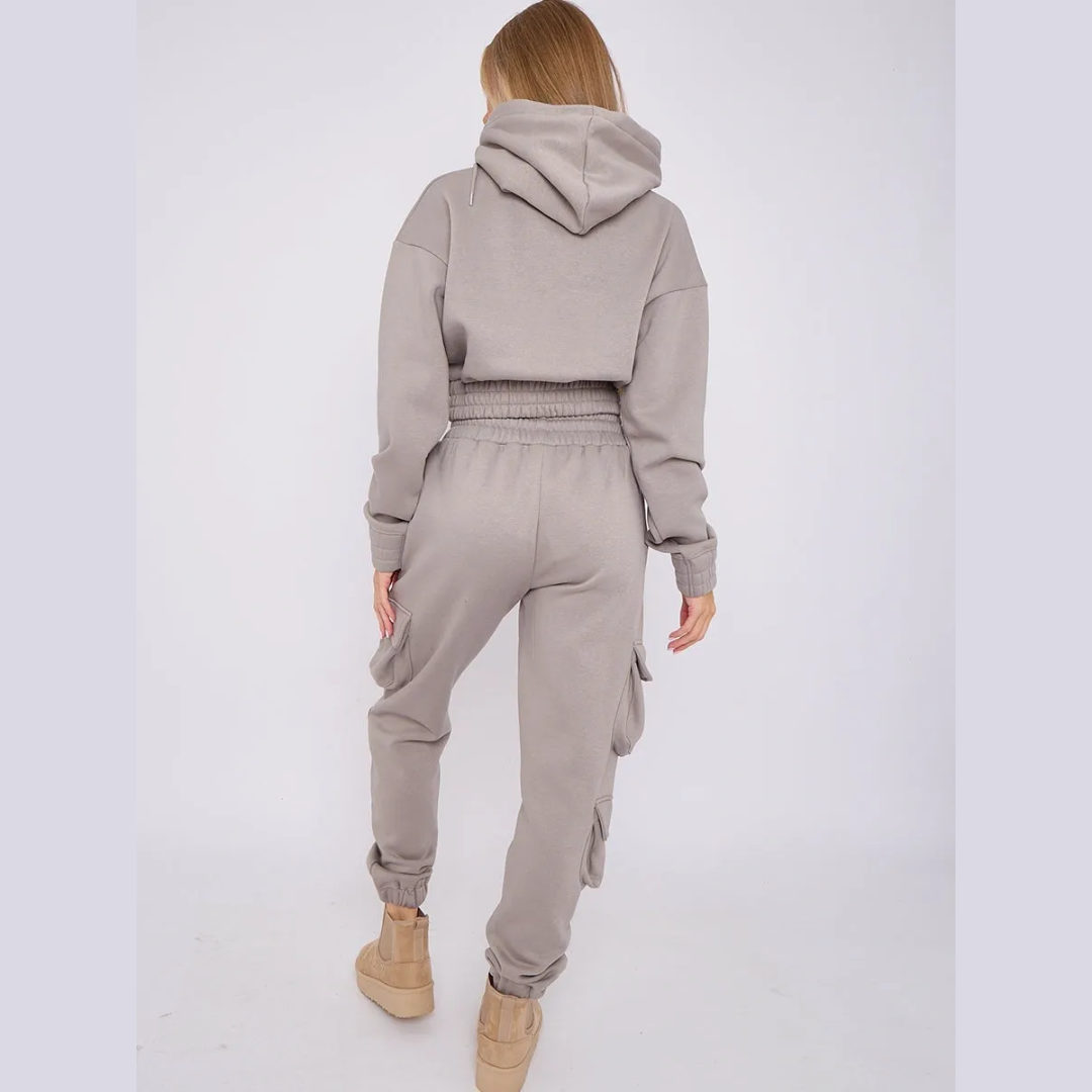 Cargo Pockets Fleece Tracksuit