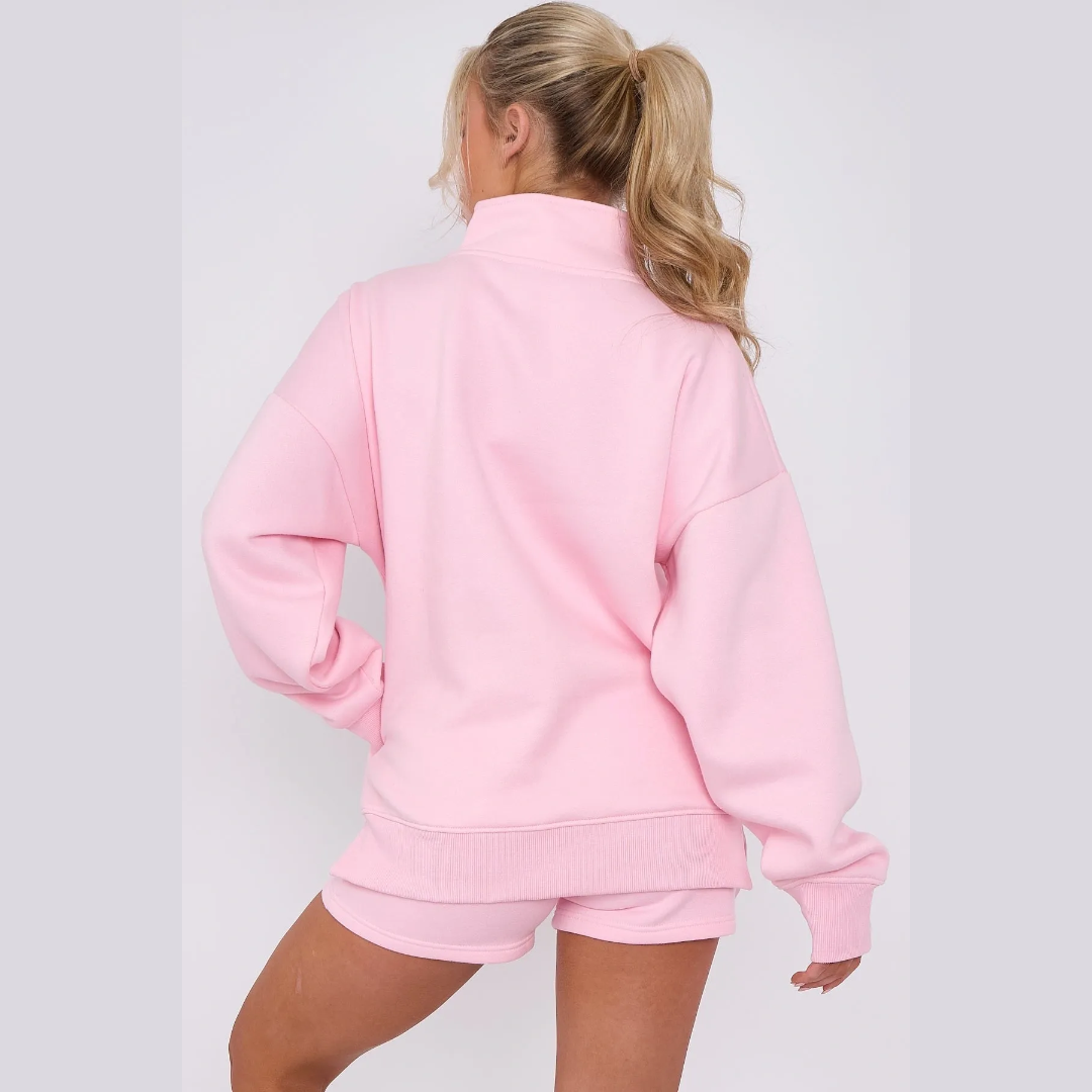 1/2 Zip Top & Shorts Fleece Co-ord