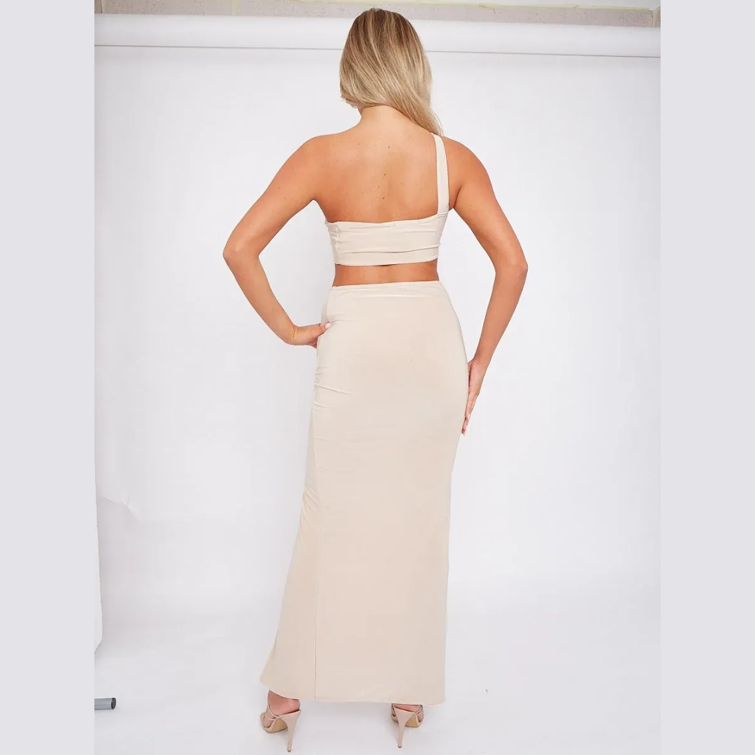 Slinky Cross Top & Twisted Maxi Skirt Co-ord