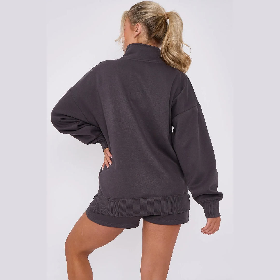 1/2 Zip Top & Shorts Fleece Co-ord