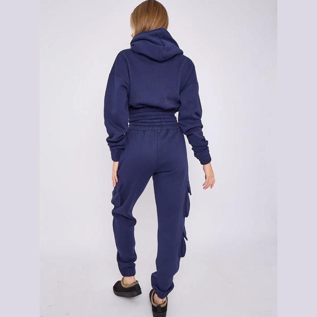Cargo Pockets Fleece Tracksuit
