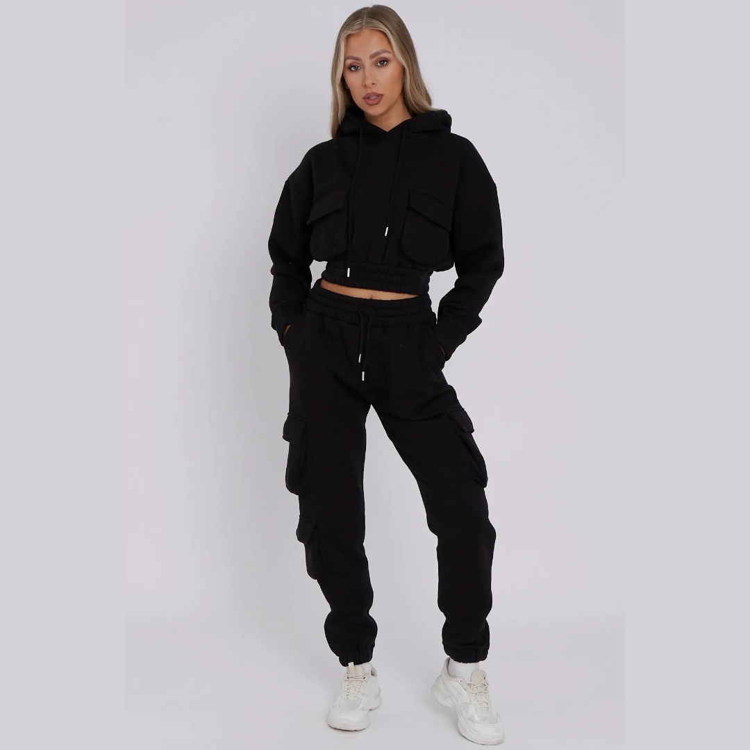 Cargo Pockets Fleece Tracksuit