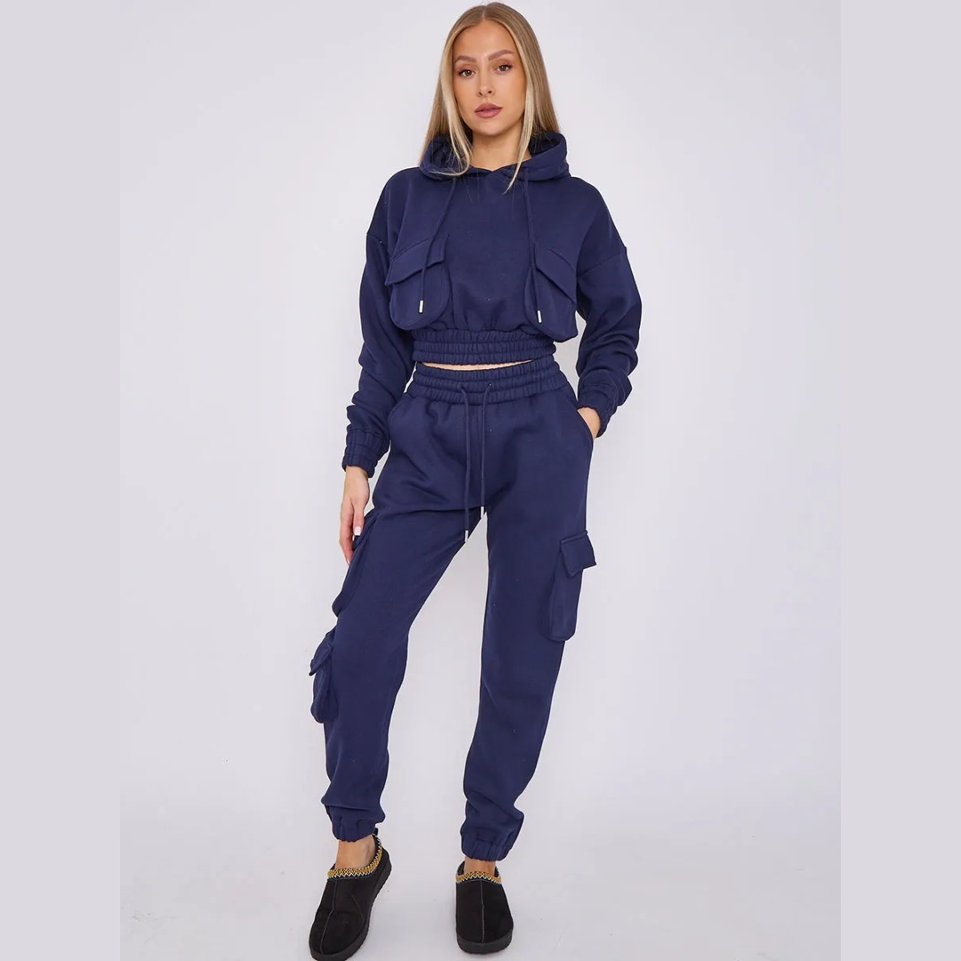 Cargo Pockets Fleece Tracksuit
