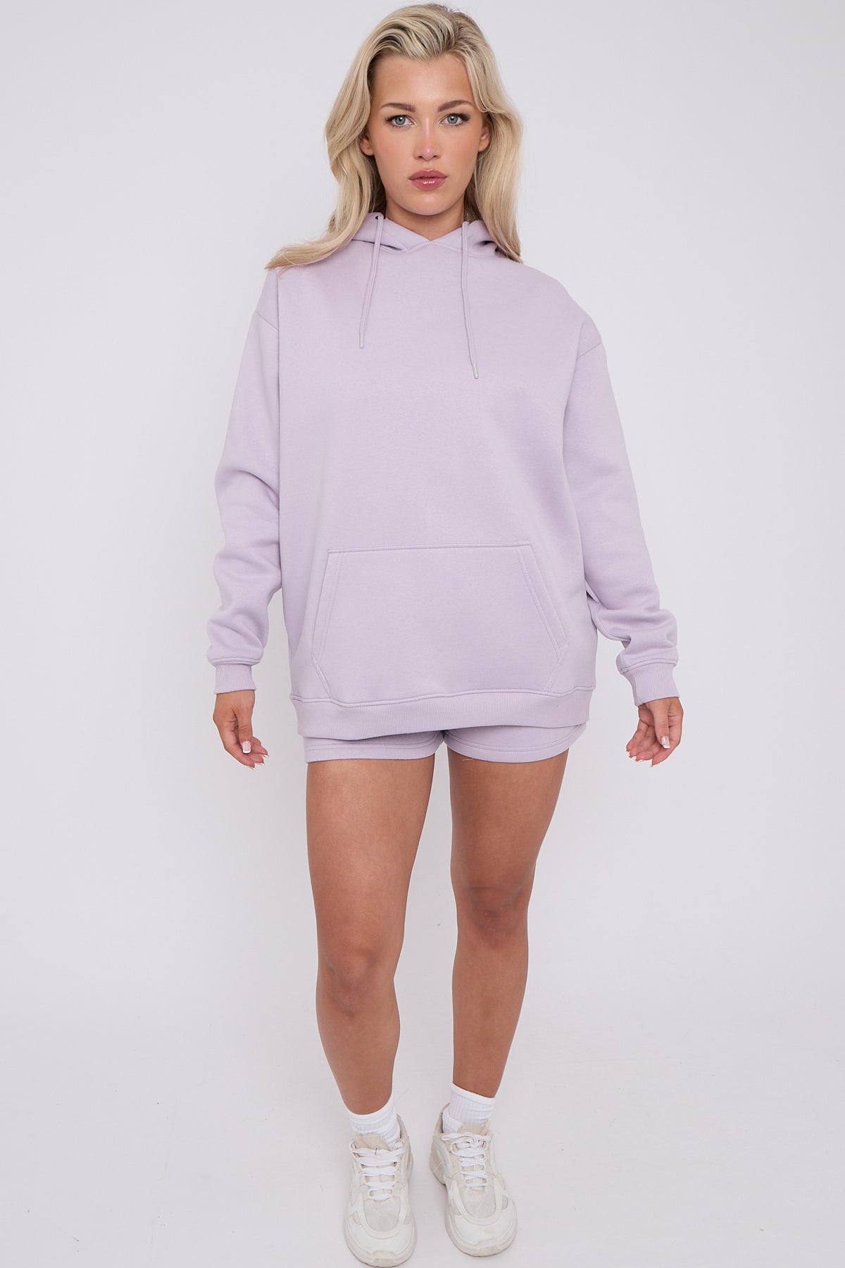 Oversized Hoodie & Shorts Fleece Co-ord