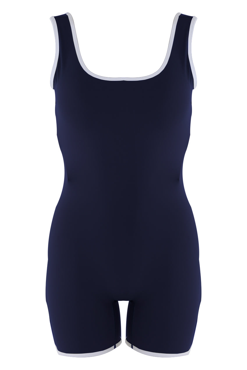 Contrast Edge Cut Out Push Up Unitard