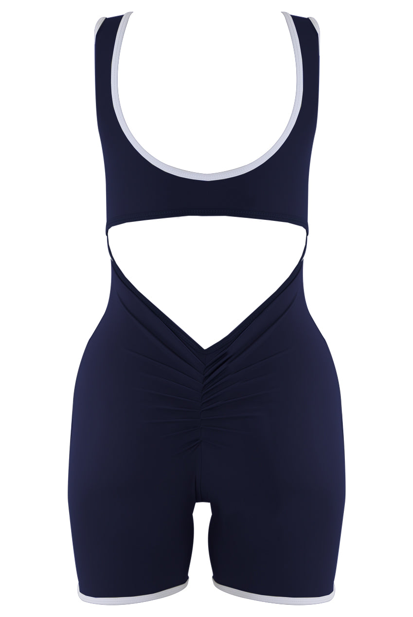 Contrast Edge Cut Out Push Up Unitard