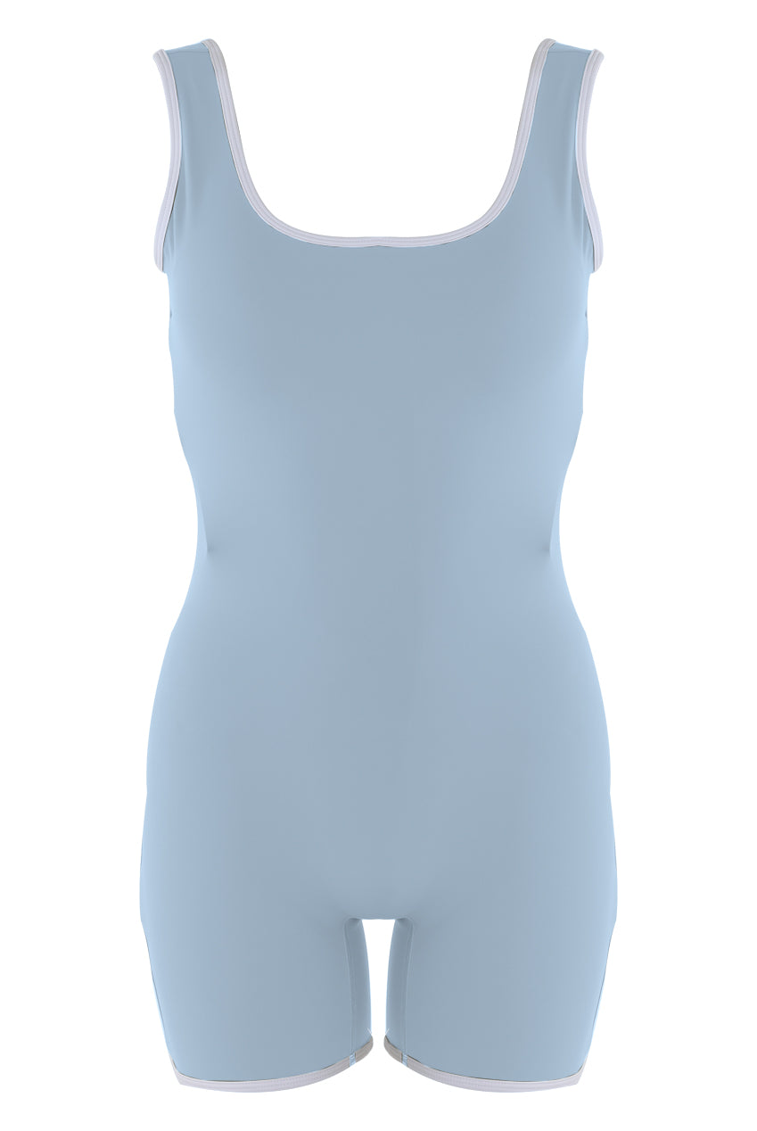 Contrast Edge Cut Out Push Up Unitard