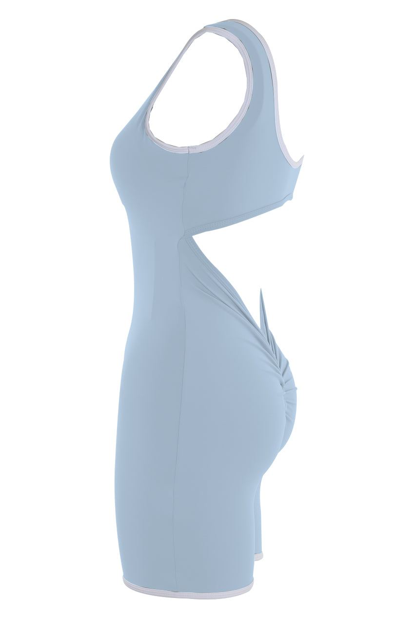 Contrast Edge Cut Out Push Up Unitard