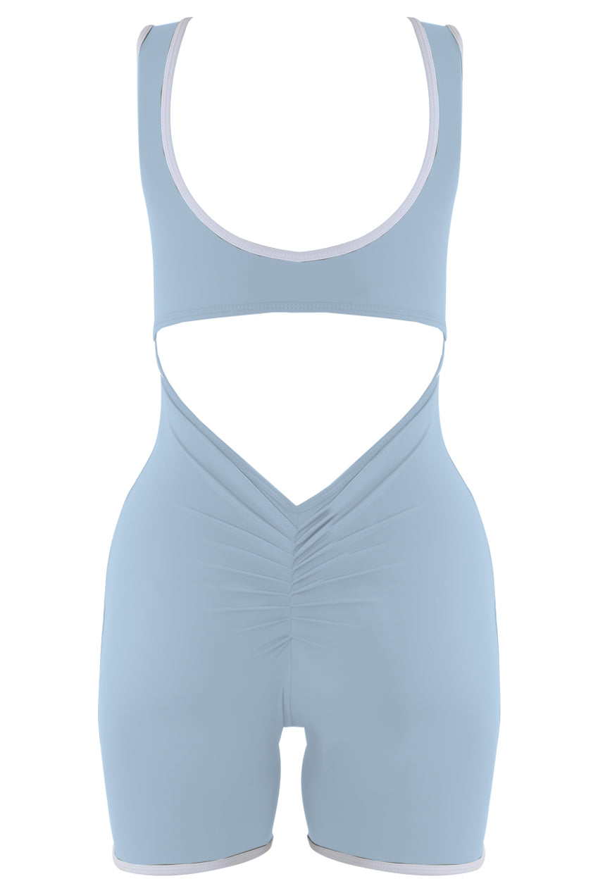 Contrast Edge Cut Out Push Up Unitard