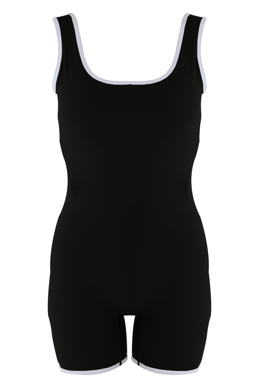 Contrast Edge Cut Out Push Up Unitard