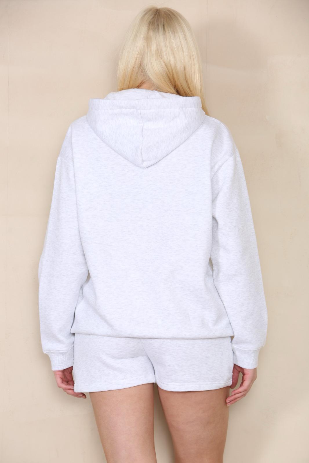 Oversized Hoodie & Shorts Fleece Co-ord