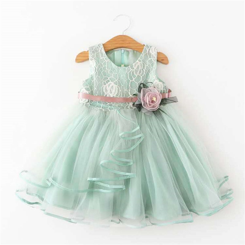 Sleeveless Party Children Yarn Tutu Dress