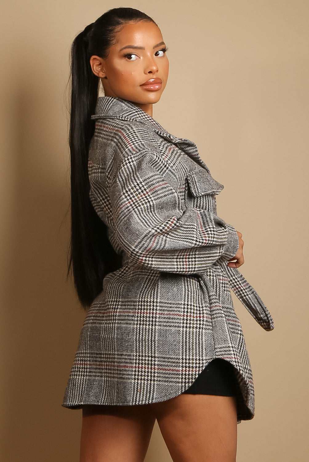Dogtooth Check Shacket