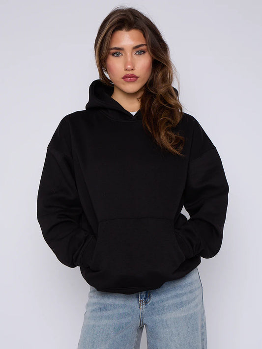 Oversized Plain Fleeced Hoodie