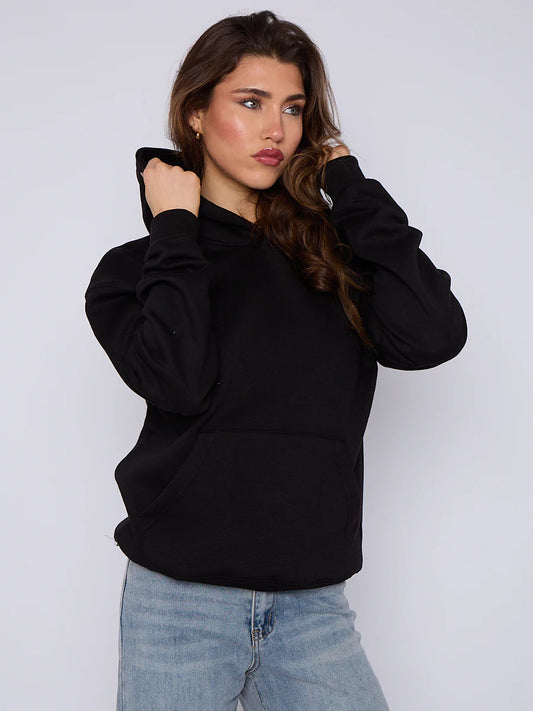 Oversized Plain Fleeced Hoodie