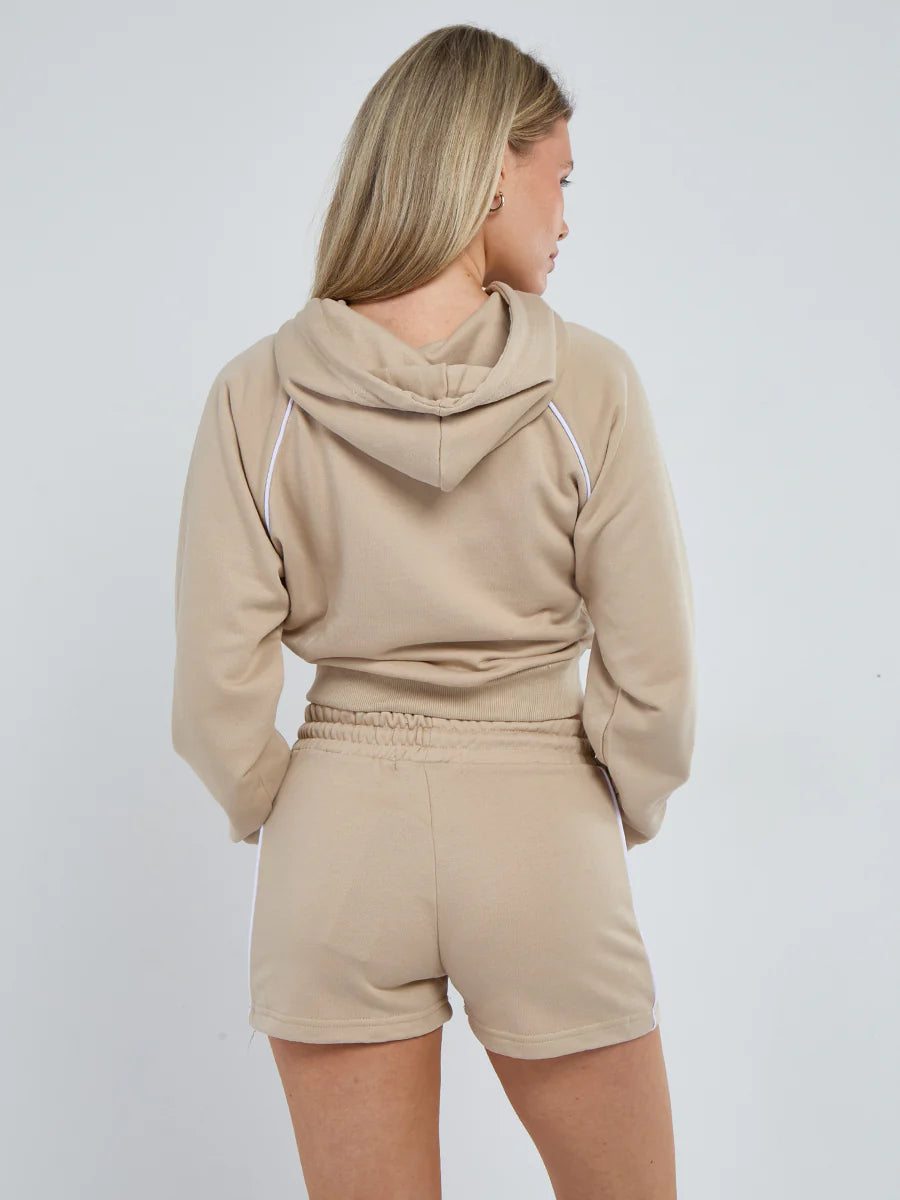 Piping Detail Hoodie & Shorts Co-ord