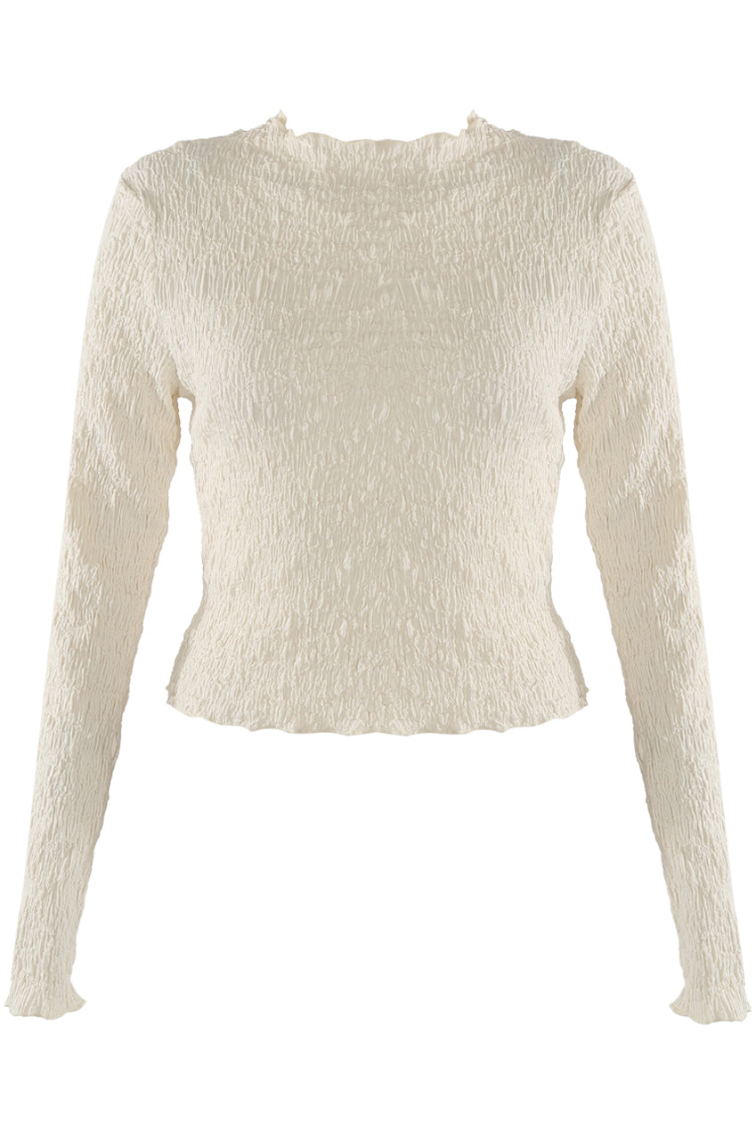 Textured Long Sleeve Top