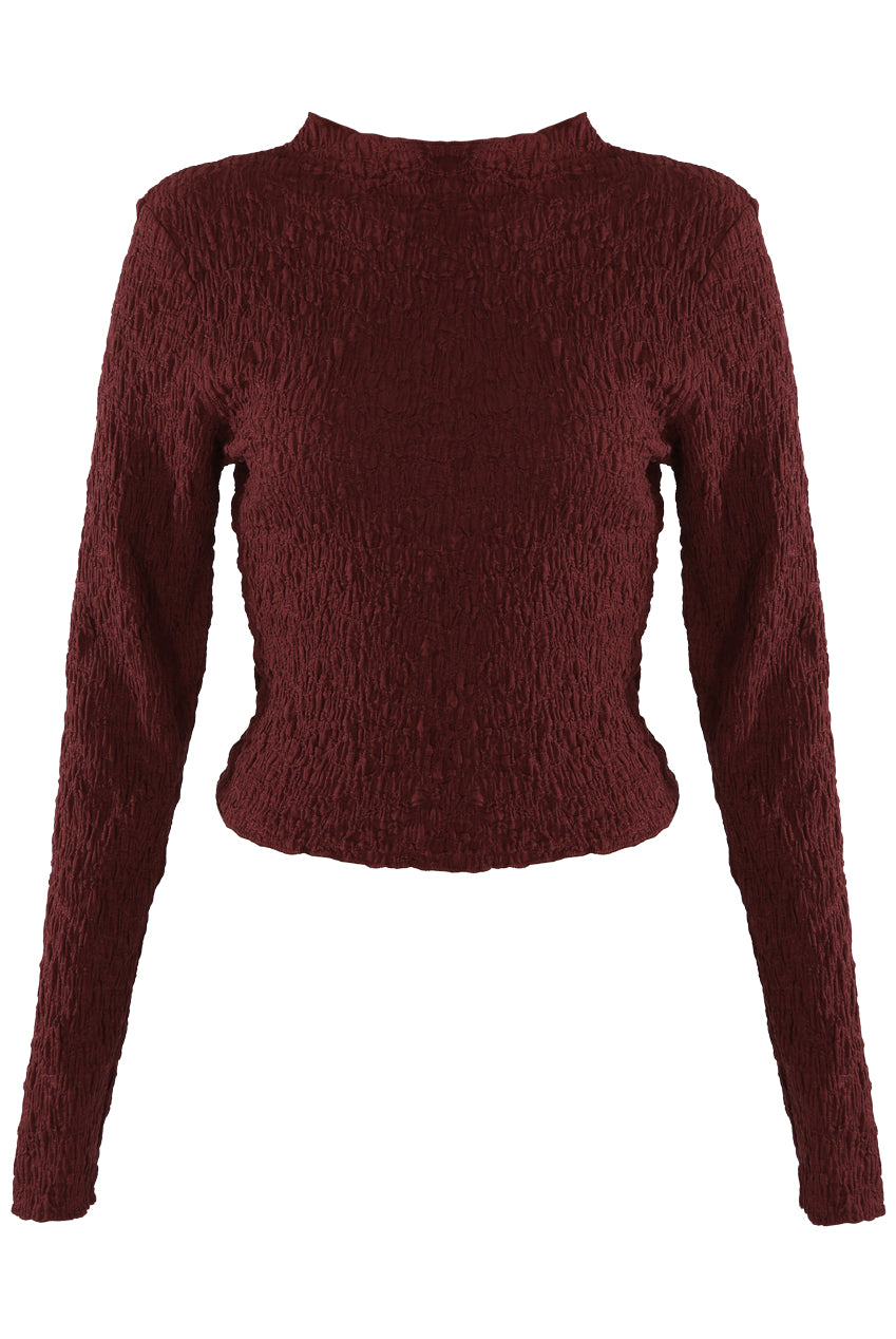 Textured Long Sleeve Top