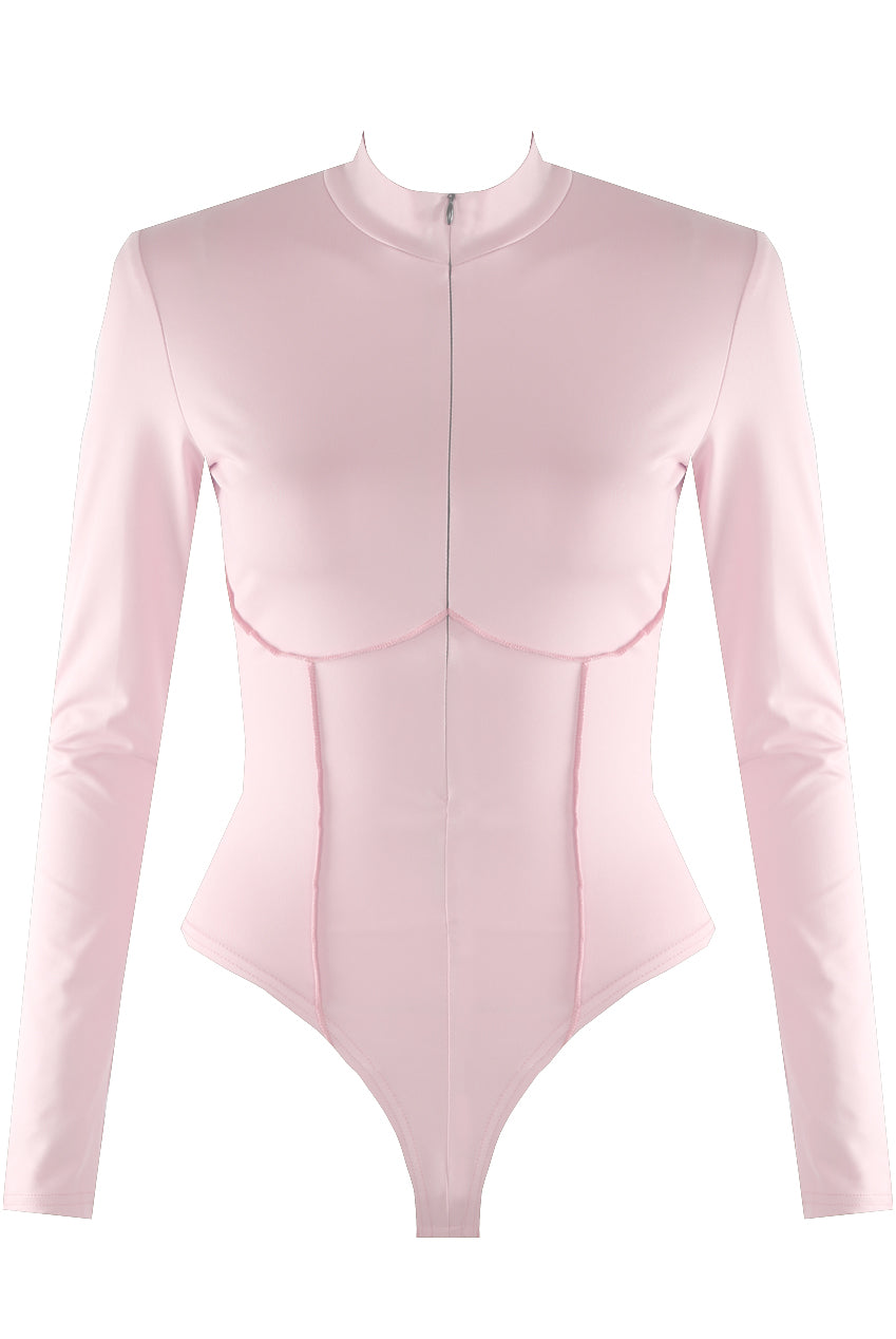 Zip Up Long Sleeve Bodysuit