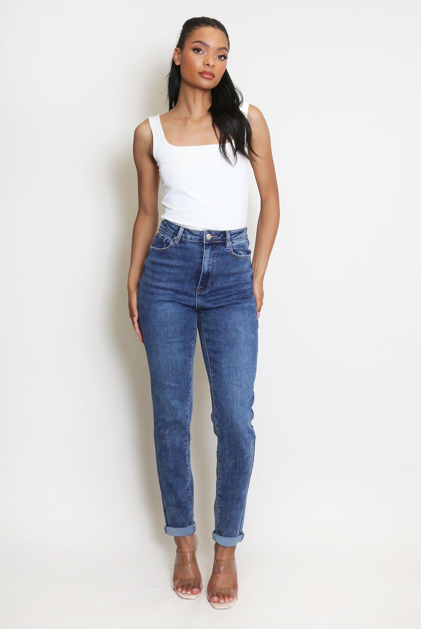 Mid Blue Regular Denim Jeans