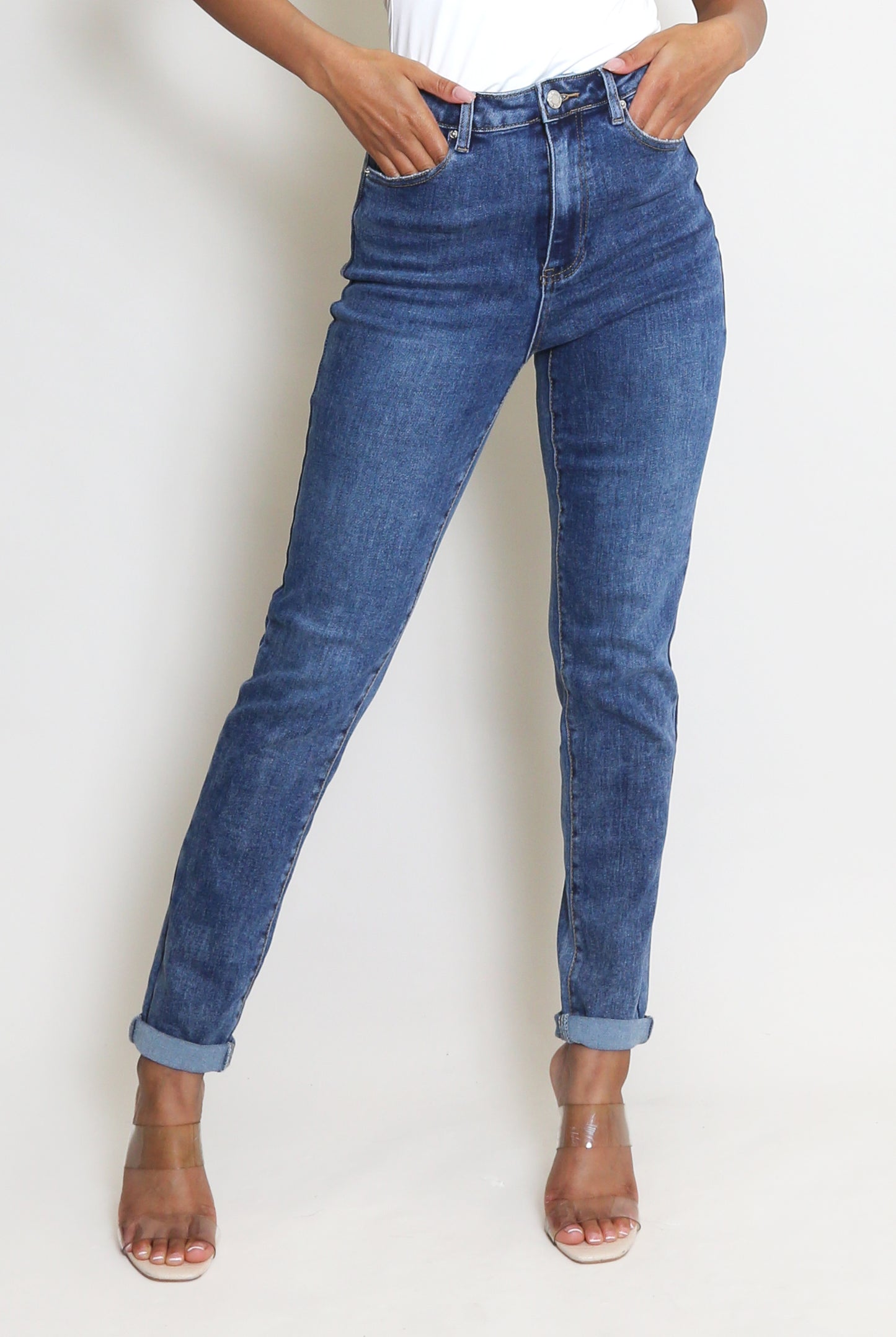 Mid Blue Regular Denim Jeans