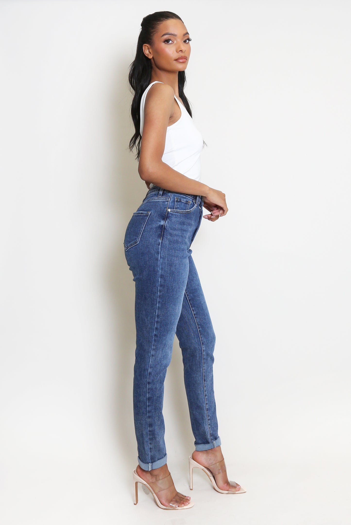 Mid Blue Regular Denim Jeans