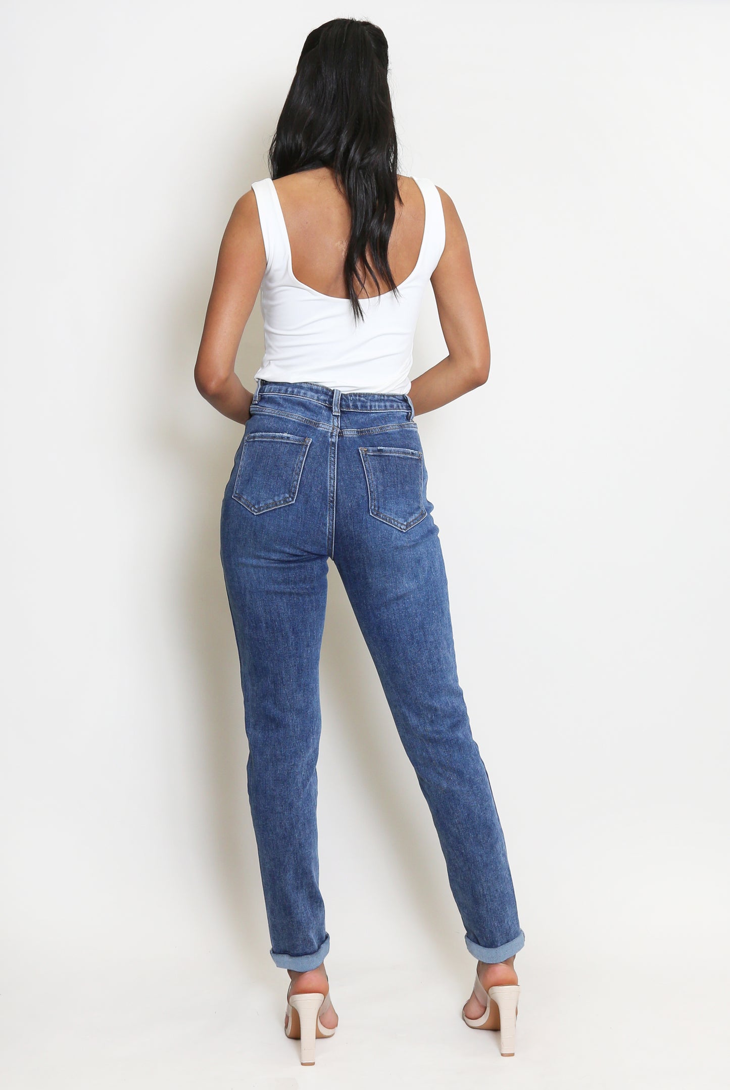 Mid Blue Regular Denim Jeans