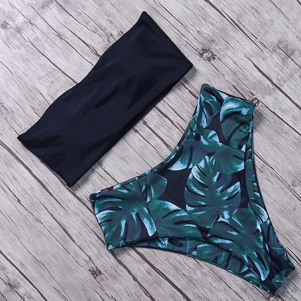 Bandeau High Waist Bathing Suit