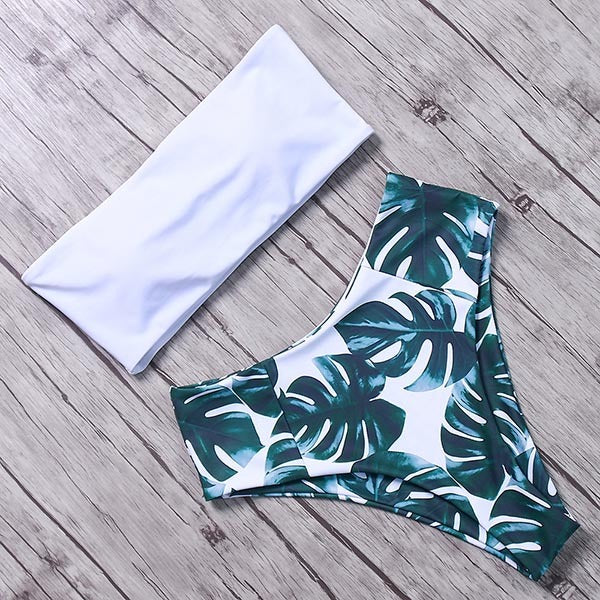 Bandeau High Waist Bathing Suit