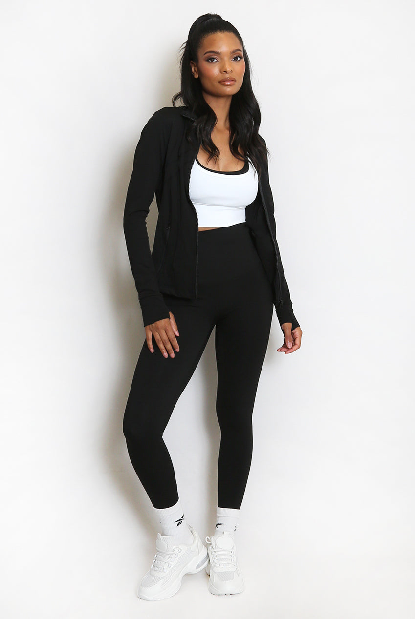 Sculpted Gym Jacket And Legging Set