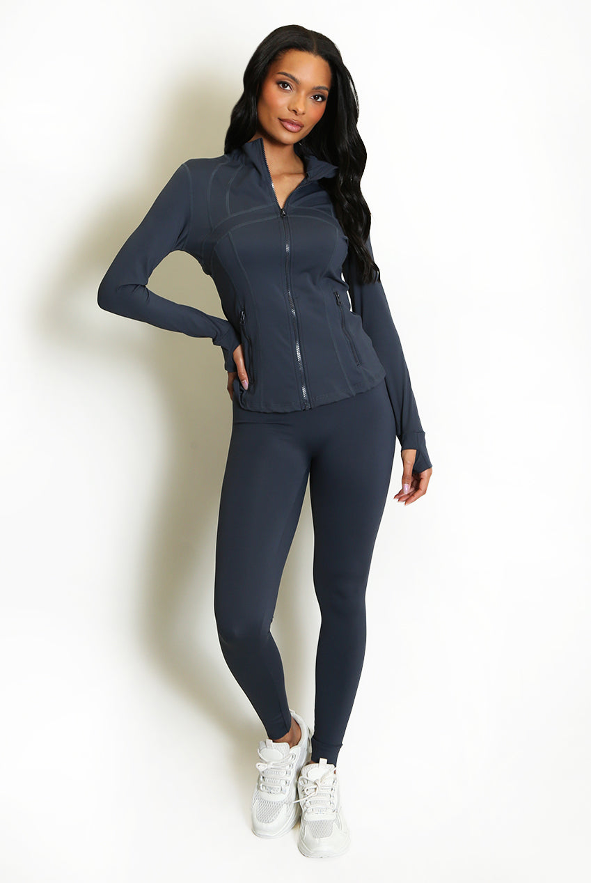 Sculpted Gym Jacket And Legging Set