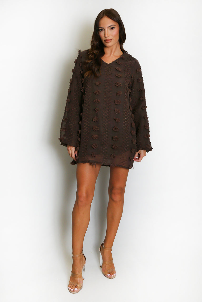 Chiffon Mini Shift Dress