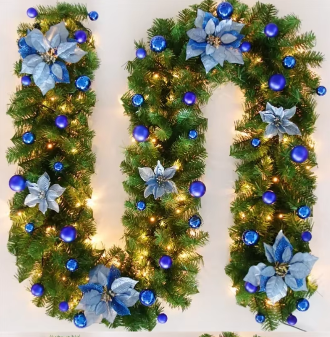 Christmas Garland Decoration With Lights