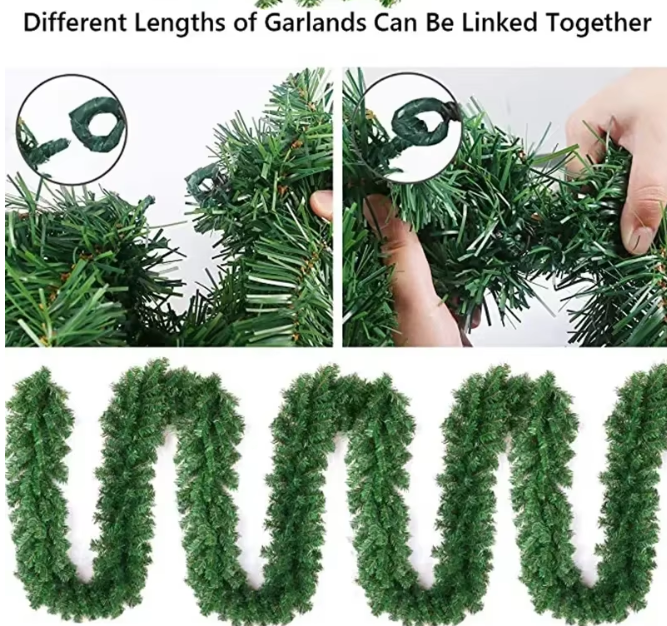 Christmas Garland Decoration With Lights