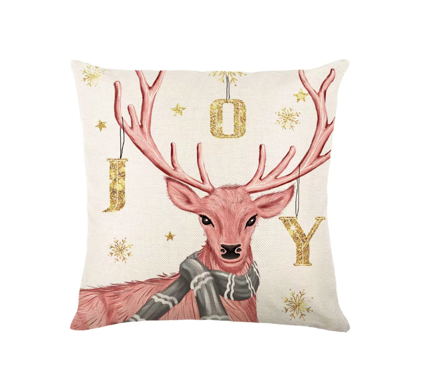 Pink Christmas Cushion Covers