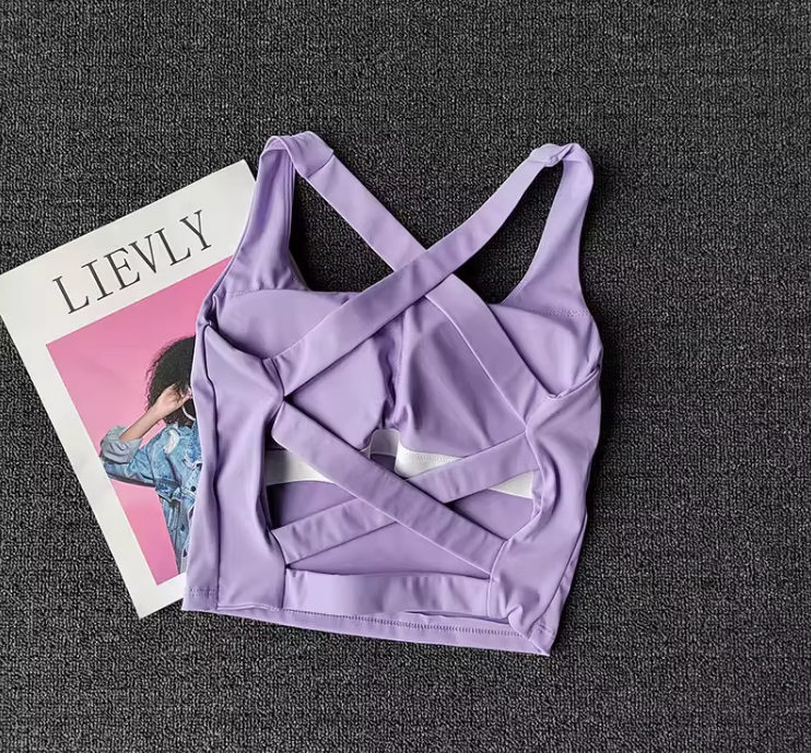 Padded Open Back Sports Bra
