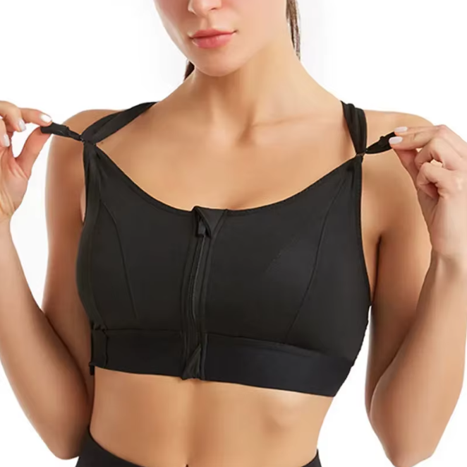 Supportive Zip Up Sports Bra