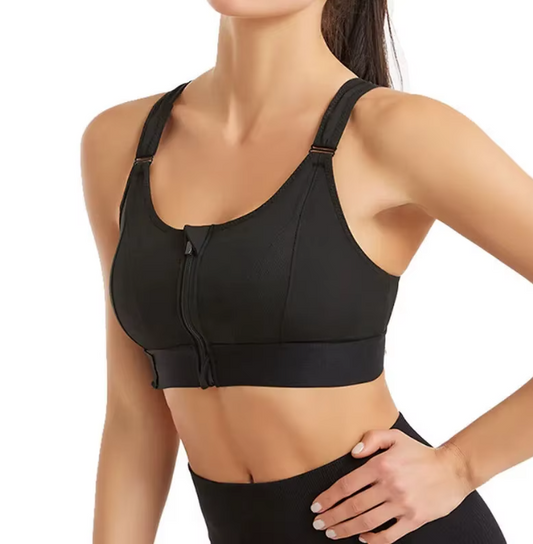Supportive Zip Up Sports Bra