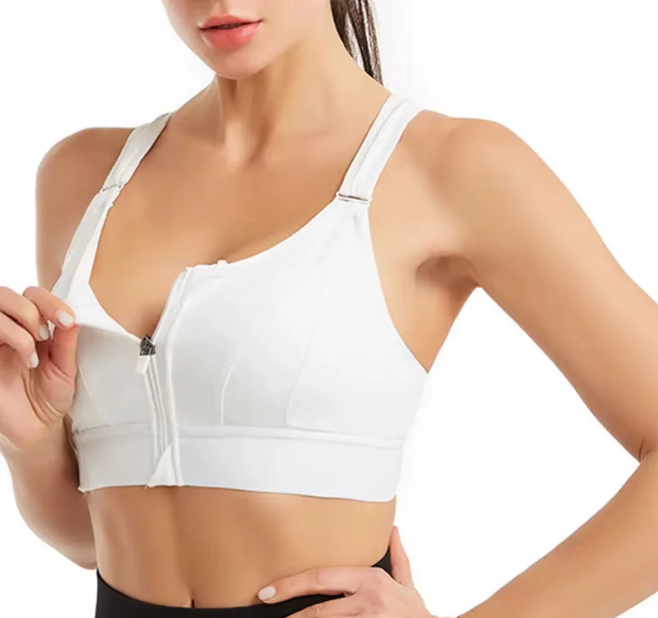 Supportive Zip Up Sports Bra