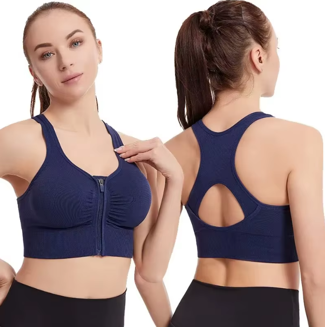 Zip Up Sports Bra