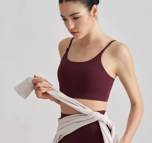 Padded Spaghetti Strap Sports Bra